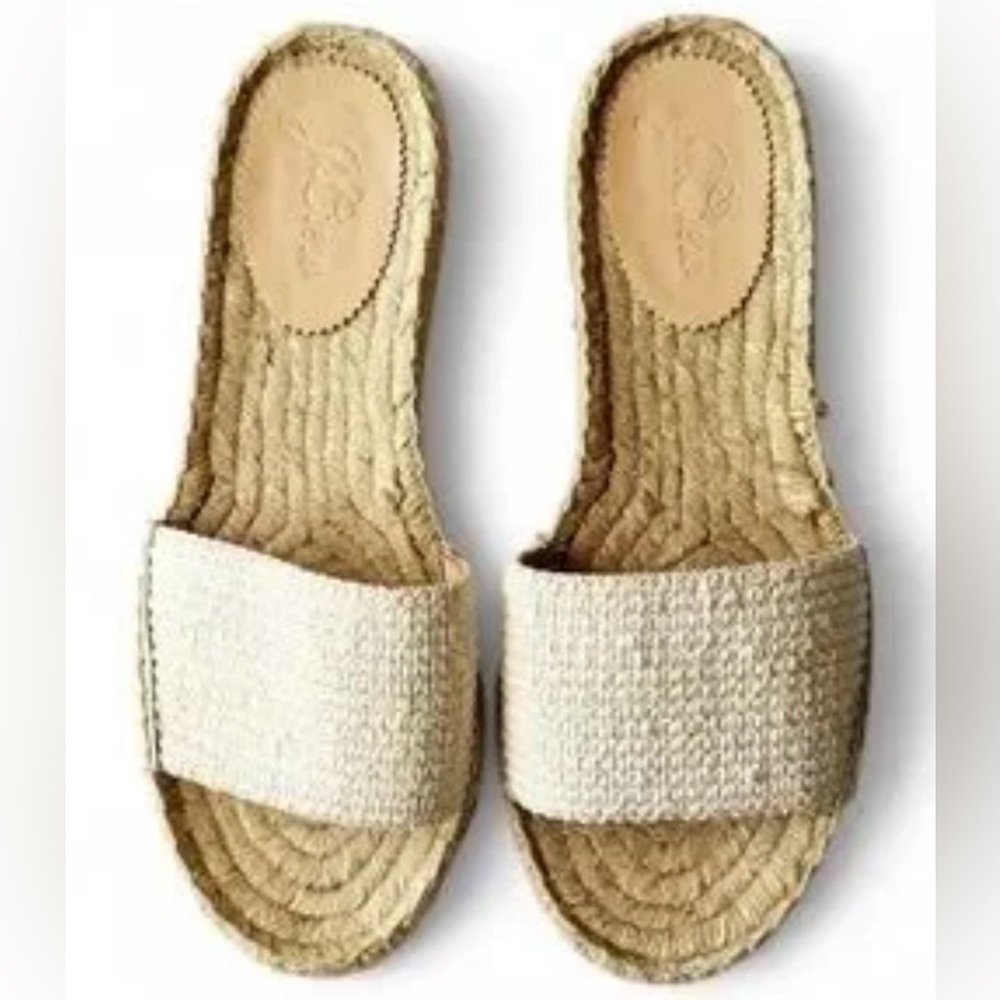 J Crew Raffia Slip-on Espadrille
Sandals in Ivory 9 NWOT